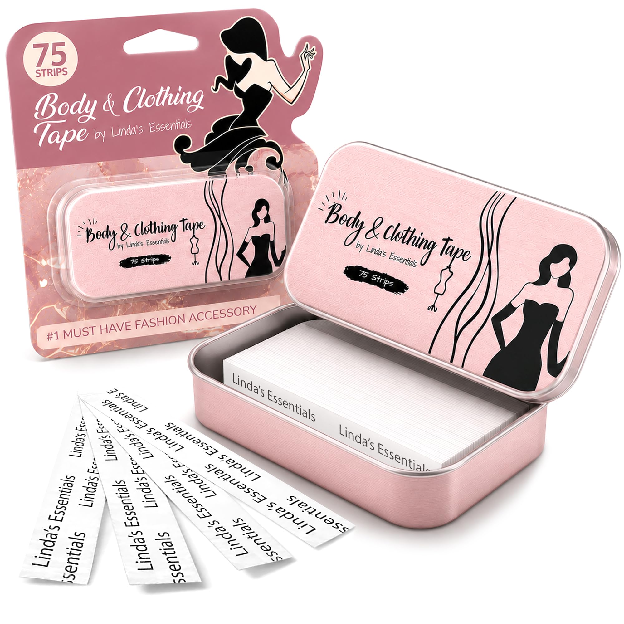 Body & Clothing Tape - 75 Strips + Tin