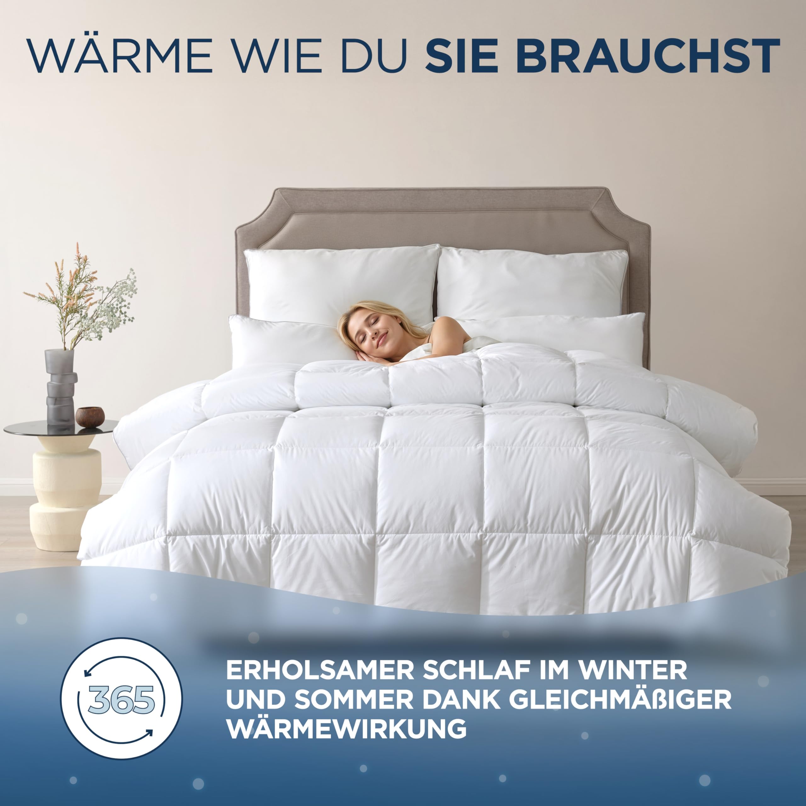 Samthus Feder- und Daunendecke 220x240cm - Oeko-Tex zertifizierte Bettdecke aus weichen Federn und Daunen - Federbettdecke - RDS zertifizierte Sommer & Winterdecke - Duvet - Ganzjahresdecke