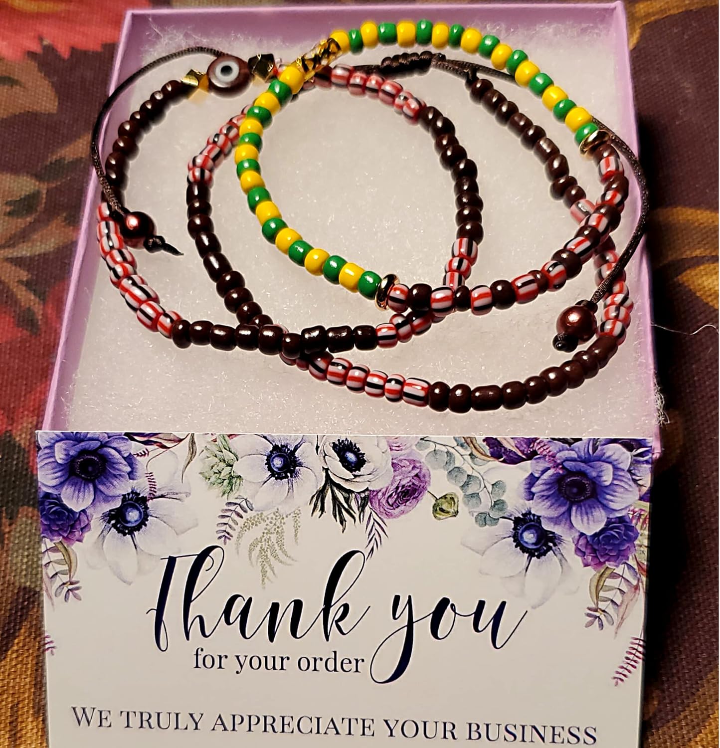 Handmade Ilde and Eleke Santeria Evil Eye Orishas Orula Protection Stretch Adjustable Beaded Unisex Amulet Bracelet Pulseras and Necklace Collar Set