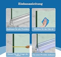 DOPPOSO Zuhanykabin Ajtó Tömítés 2x80cm 4-6mm Üveghez Vízlepergető Gumi 8