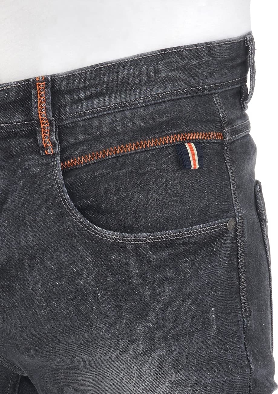 riverso RIVCaspar Jean pour Homme Coupe Slim Look usé Coton Denim Stretch Noir Bleu Gris W29 W30 W31 W32 W33 W34 W36 W38