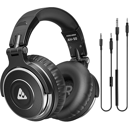 Audio Array AH-50 DJ Monitoring Headphones 50mm