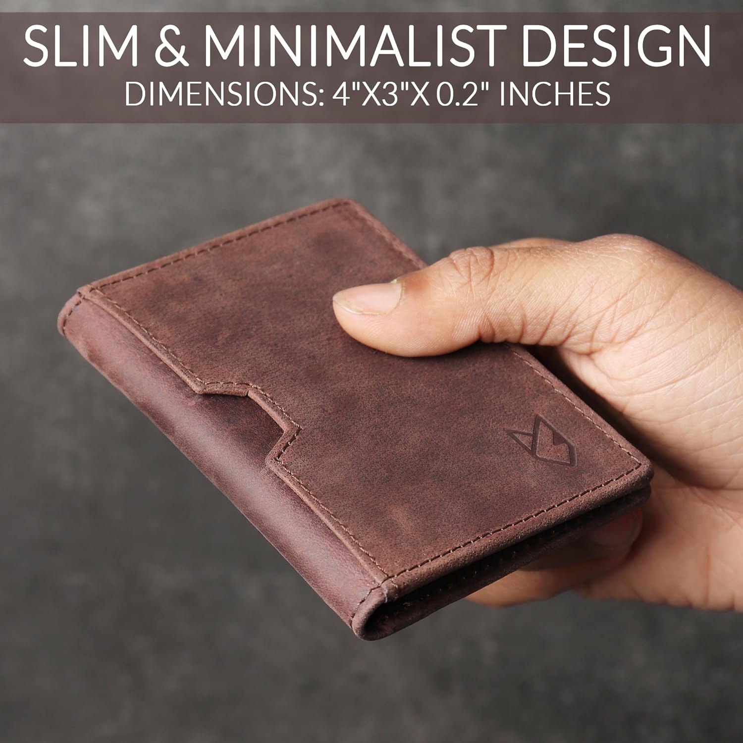 FOXHACKLE Leather Credit Card Holder Wallet for Men and Women, Thin Bifold RFID Blocking Wallet, Slim Front Pocket Minimalist Wallet, Small Card Case - Image 3