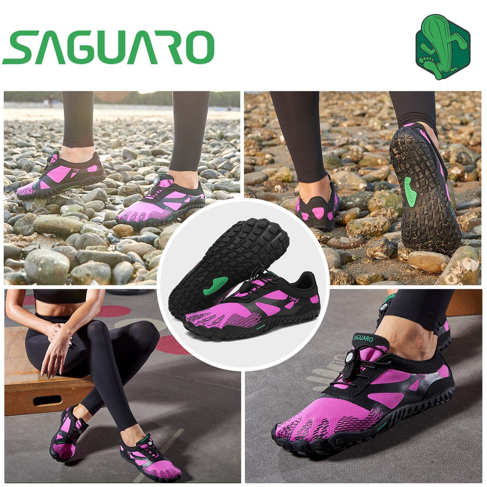 SAGUARO Scarpe Barefoot Minimaliste Uomo Donna Scarpe Outdoor e Indoor Multisport - Morbido Comode e Leggere
