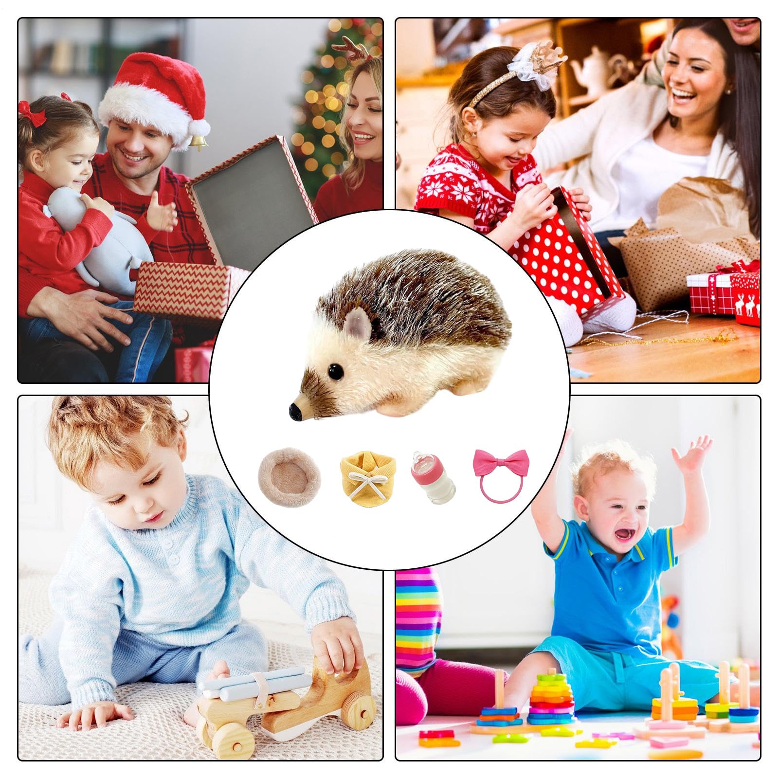 Generico Silicone Animal Hedgehog Toy, Soft Simulation Animal Model, Cute Indoor Decoration for Living Room, Bedroom, Study, Realistic Home Decor Figurine 2.76x5.12 Inch