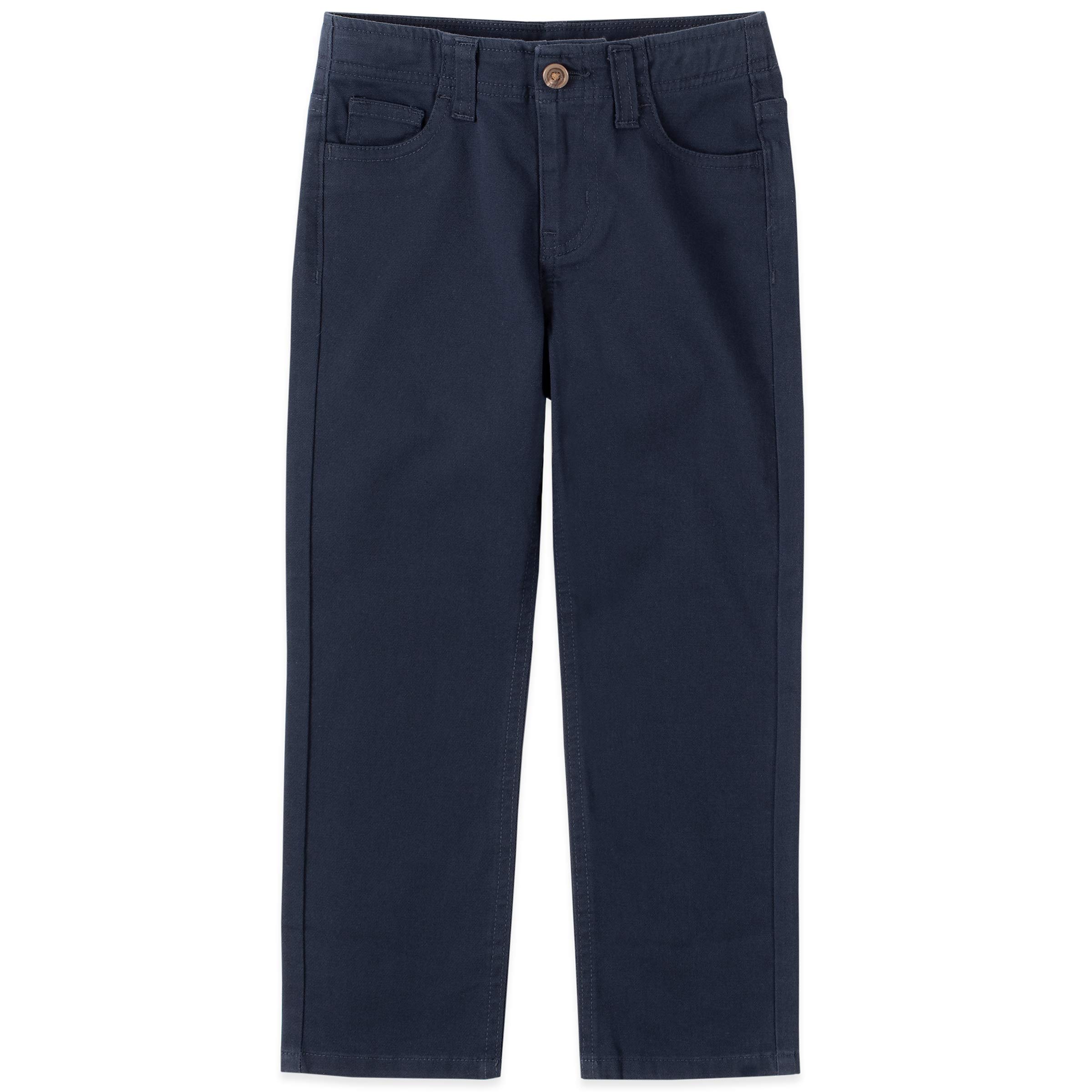 Chaps Boys' School Uniform Stretch Twill 5 Pocket Pant