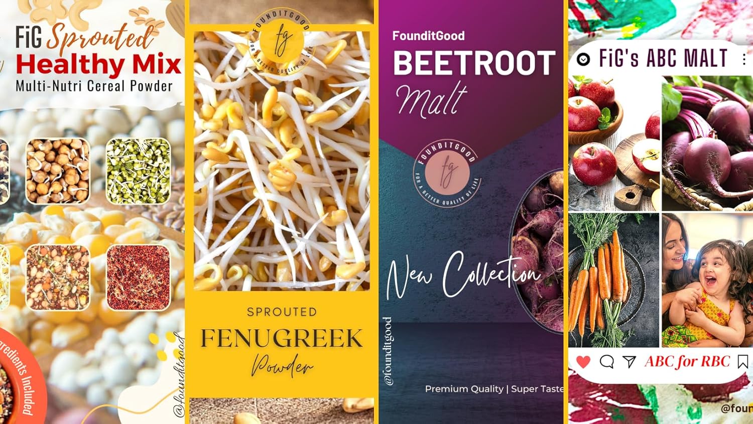 FounditGood ABC Malt – 100% Natural Malted Drink Mix | Apple, Beetroot & Carrot Blend | Premium Family Beverage | No Preservatives or Artificial Flavors