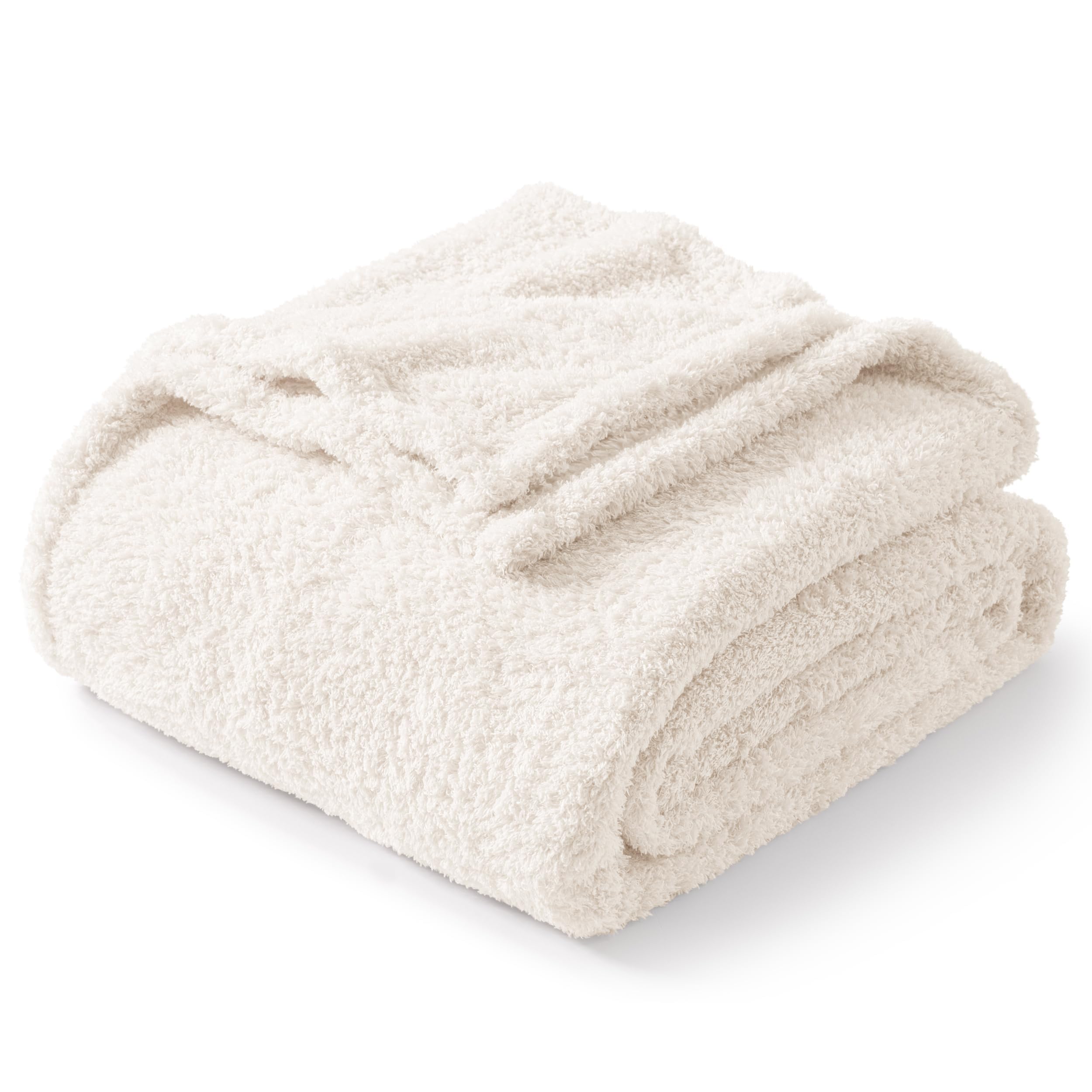 Exclusivo Mezcla Soft Fleece KIng Size Blanket for Bed Sofa, White