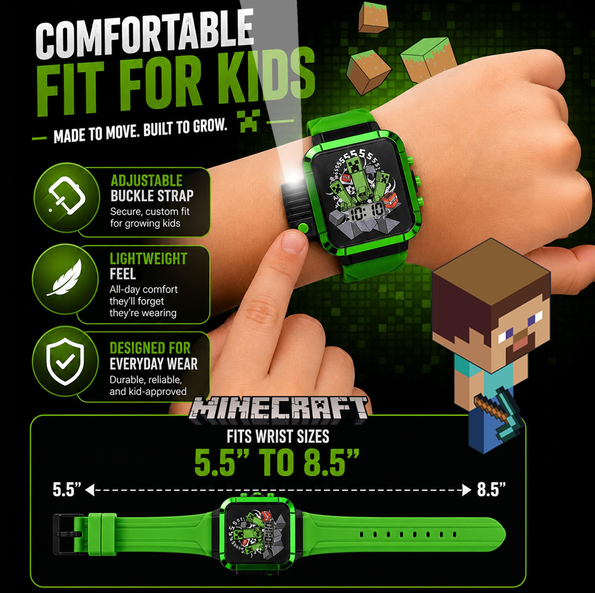 Accutime Orologio Digitale al Quarzo Unisex Bambini con Cinturino in Plastica MIN4167AZ