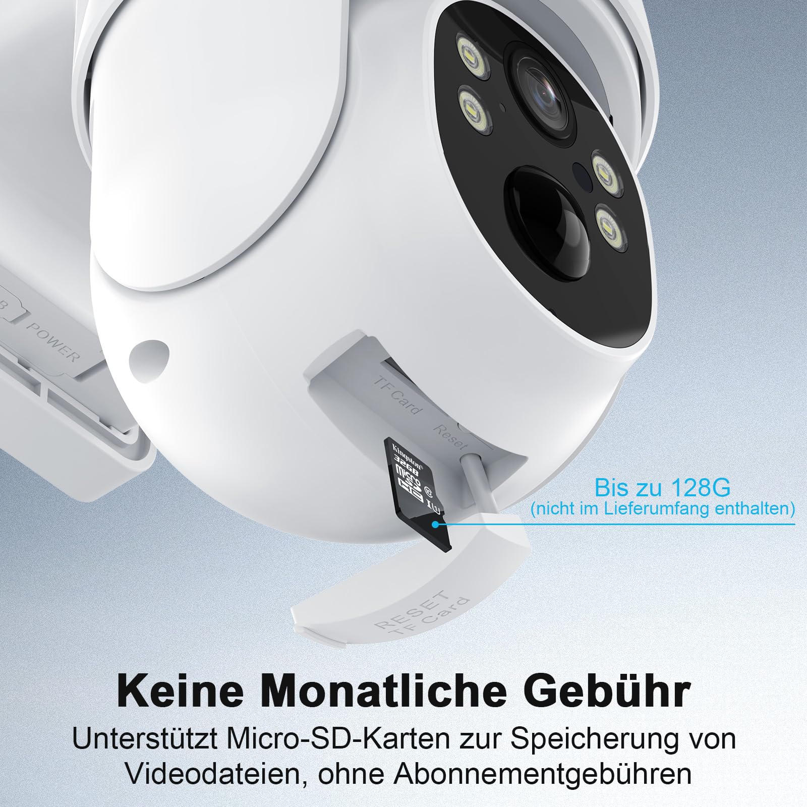 [Lebenslange Kostenlose Unbegrenzte Daten] 4G LTE Überwachungskamera mit eSIM Karte,2K LTE Kamera ohne WLAN mit Akku 7800mAh,Farbnachtsicht,Automatischer Verfolgung,2-Weg-Audio,IP66,6-Watt-Solarpanel