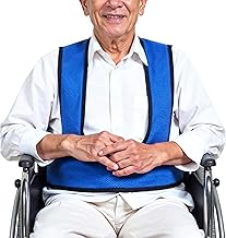 MEXPLE HarneX100 Wheelchair Safety Seat Belt | Double Coated & Breathable Mesh Fabric | Proper Protection & Safety | For Wheelchair Patients, Blue