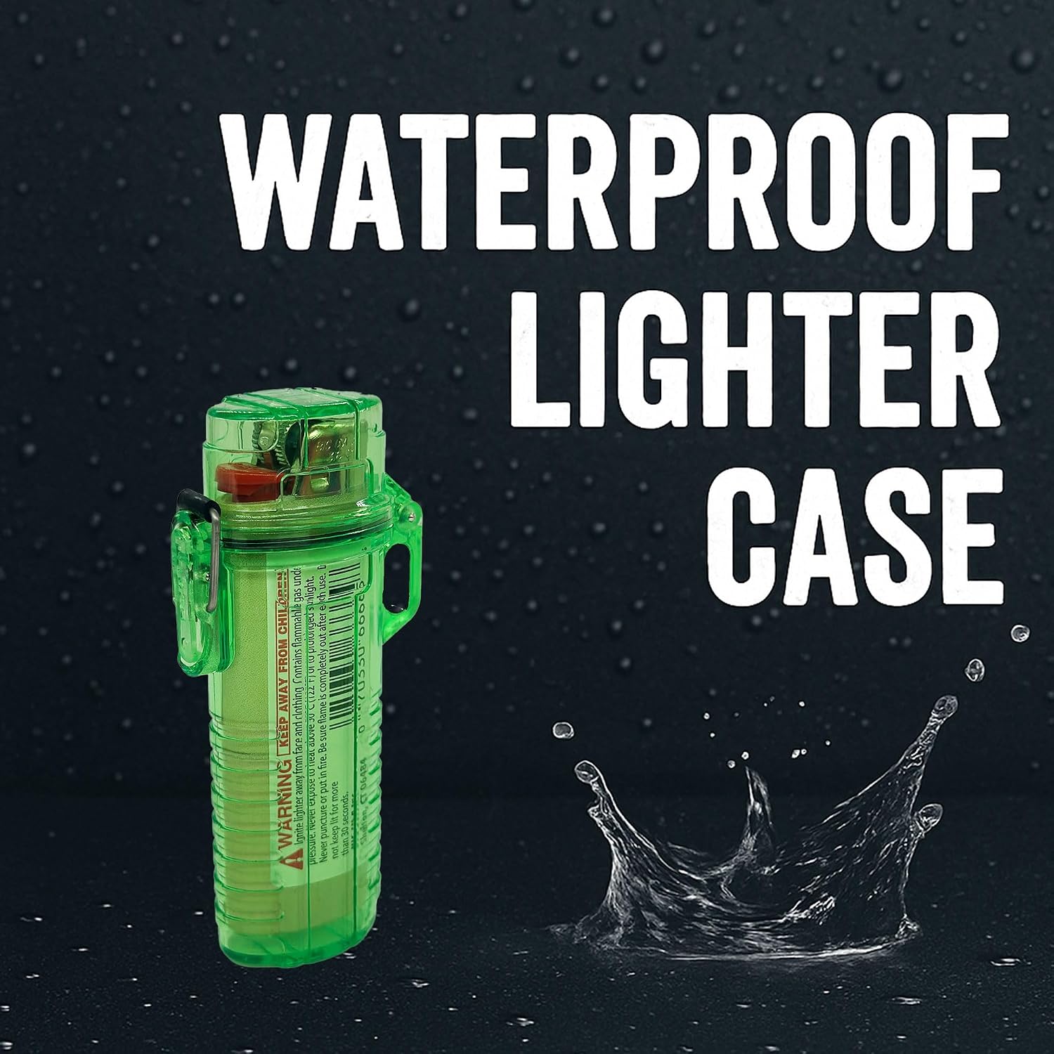 Waterproof Lighter Case- Case for Bic, Outdoor (Variety Colors)