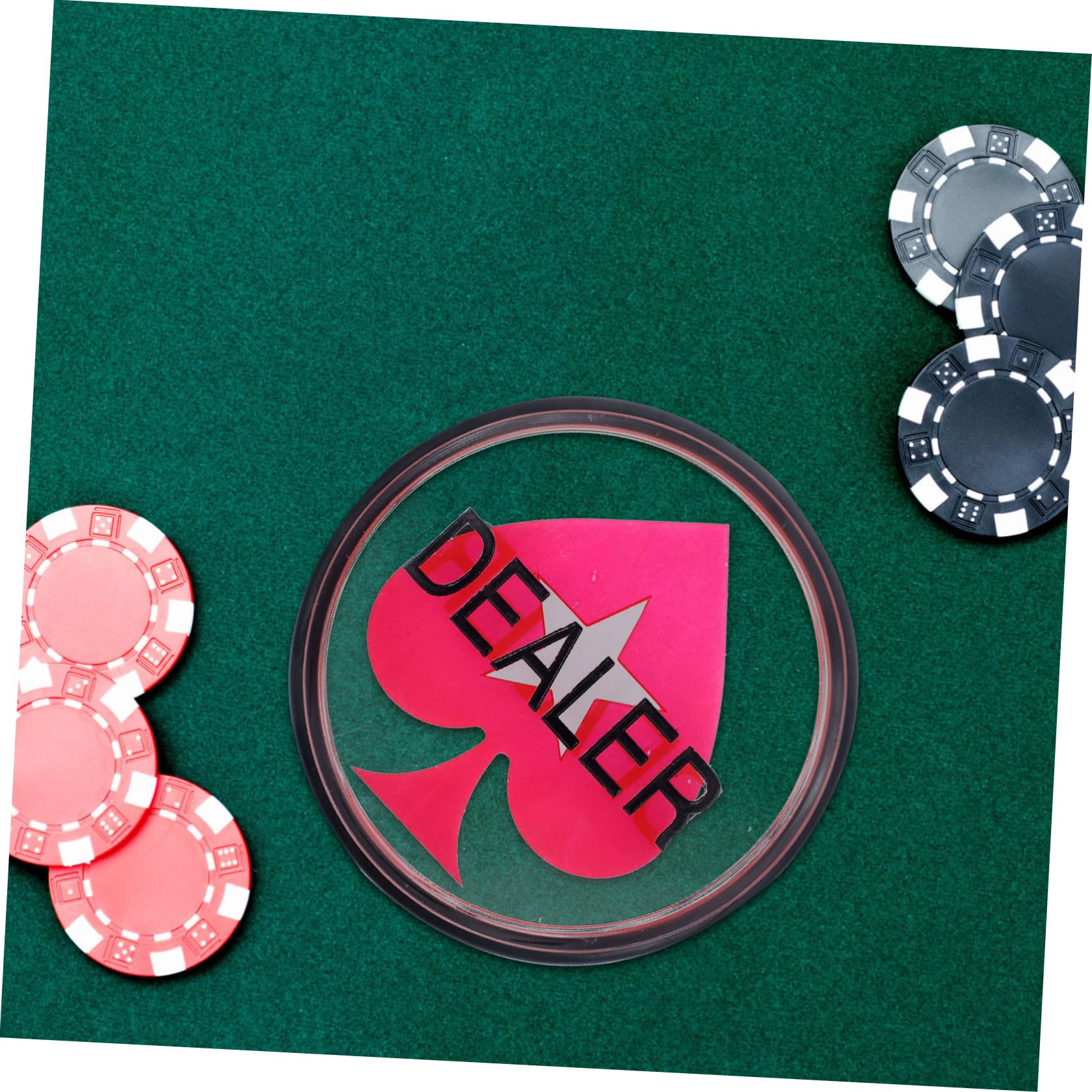 BESTonZON 3 Botones De Conteo De Cartas De Banquero para Póker Botones De Conteo De Fichas para Crupier De Póker Botones Pequeños De Doble Cara para Juego De Cartas De Acrílico