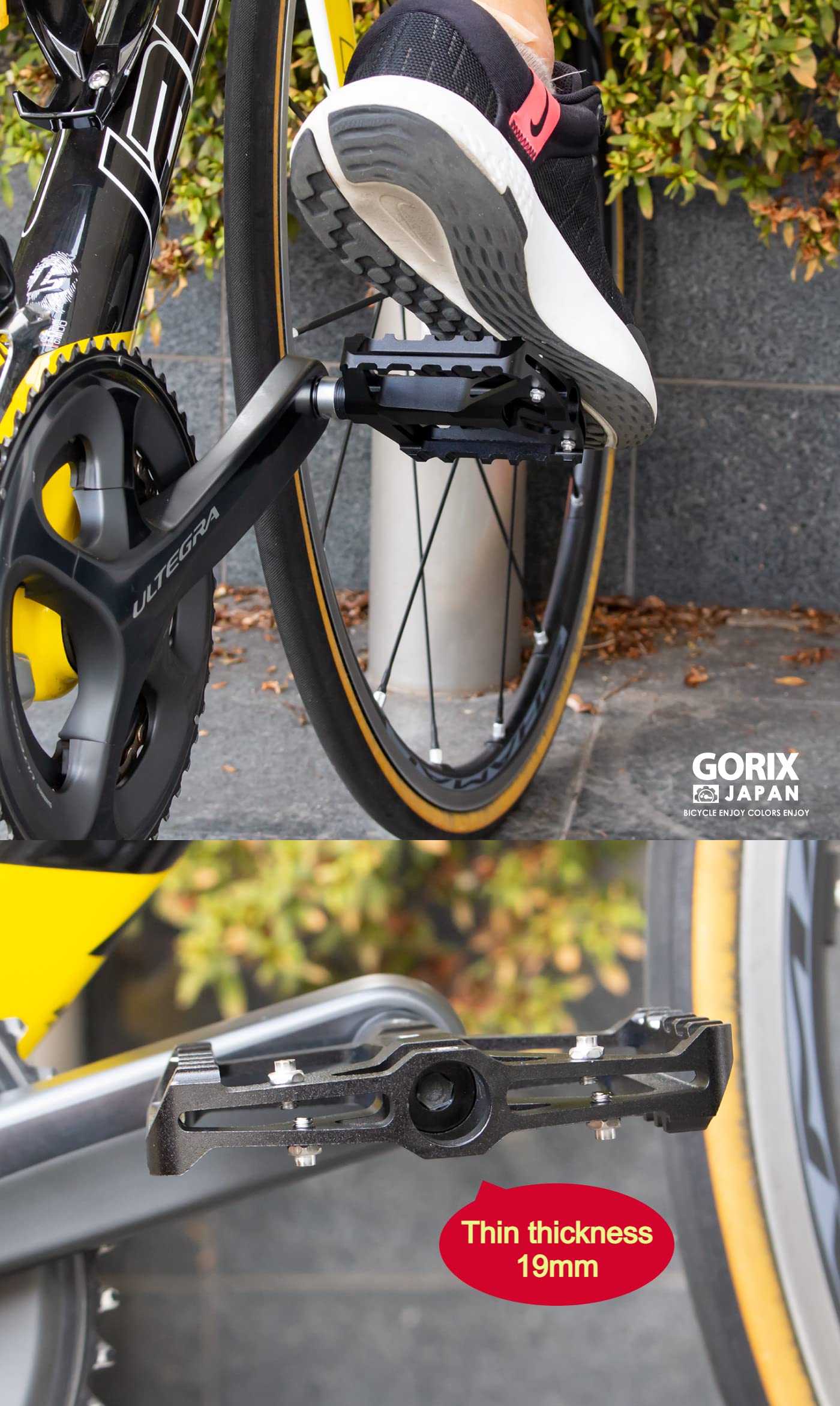 GORIX Pedales Planos Para Bicicleta De Aceite, Anchos, CNC, Ligeros Con