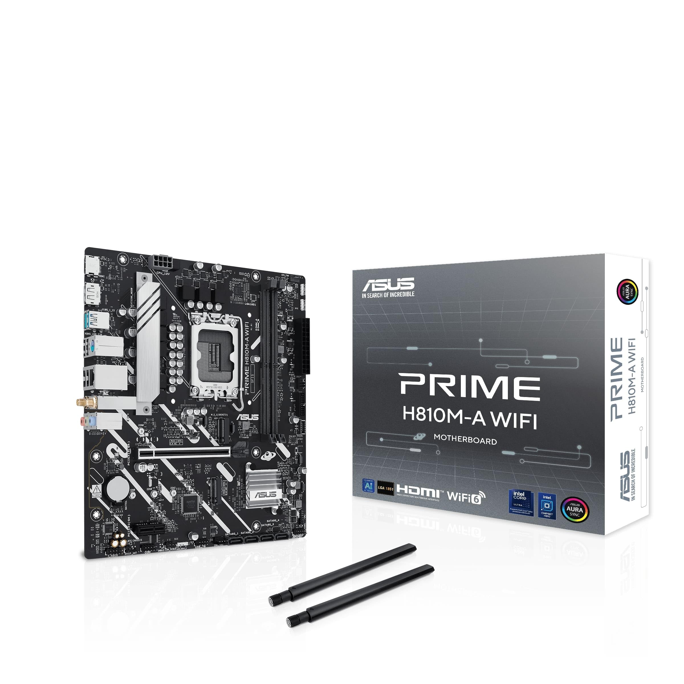 Placa Base Asus Prime H810M-A WIFI Socket 1851/ DDR5/ PCIe 4.0/ Micro ATX