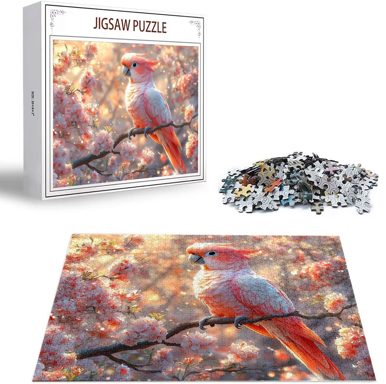 Puzzle 4000 Pezzi per Adulti, Puzzle Uccello in Legno per Adulti, Puzzles Fiore Impegnativi, Giochi Educativo per Famiglie, Rompecapo con Scatola per Decorazioni Casa, Donna Regalo di Natale B-8287