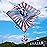 DJUAN 4th of July Decorations,13.5in Stainless Steel Eagle Flag Patriotic Wind Spinner Fourth of July Decor Outdoor,Garden Patriotic Decor Independence Day Decorations Wind Spinners for Yard,Garden