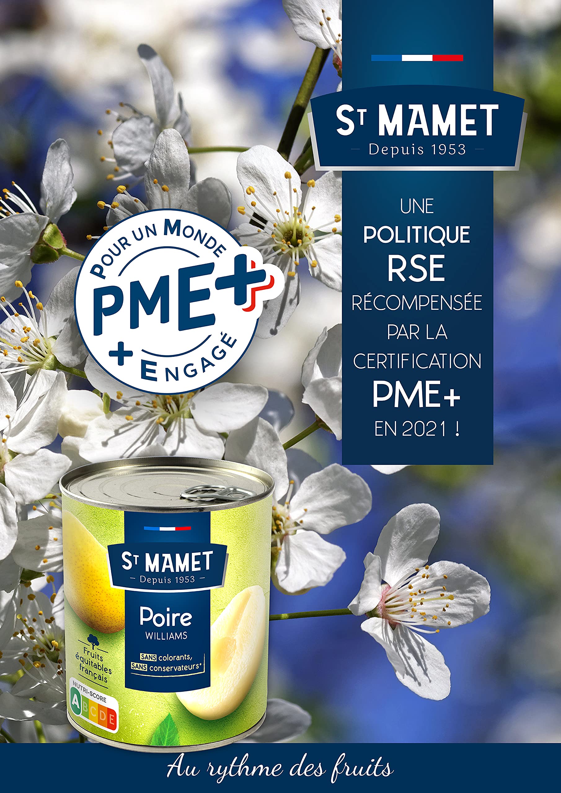 ST MAMET Depuis 1953 Poire Williams 850g Lot de 4