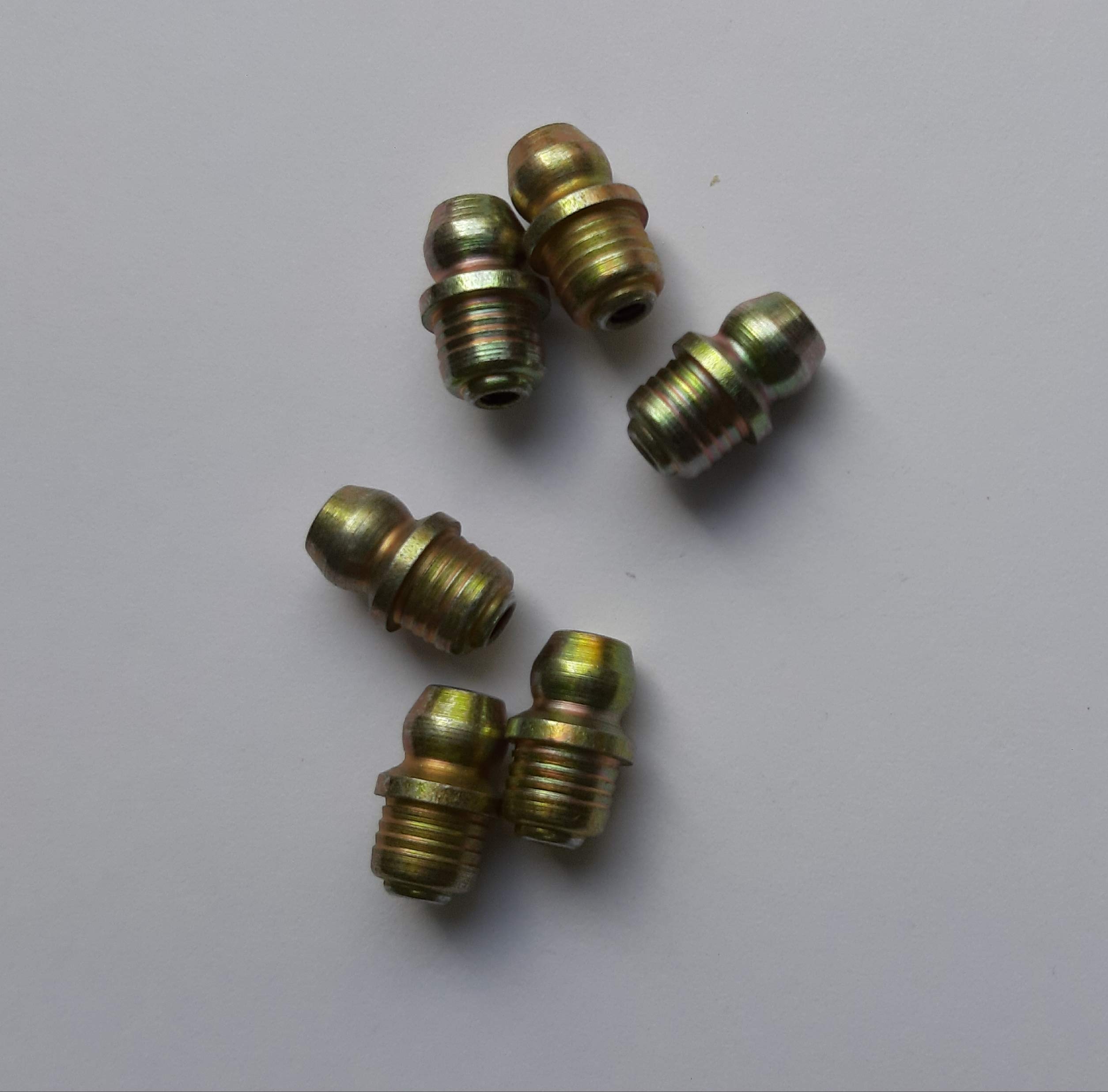6 Pack 1/4" Drive Fit Hydraulic Grease/Oil Nipples Zerk Oiler Restore Lathe Mill Vintage Machinery