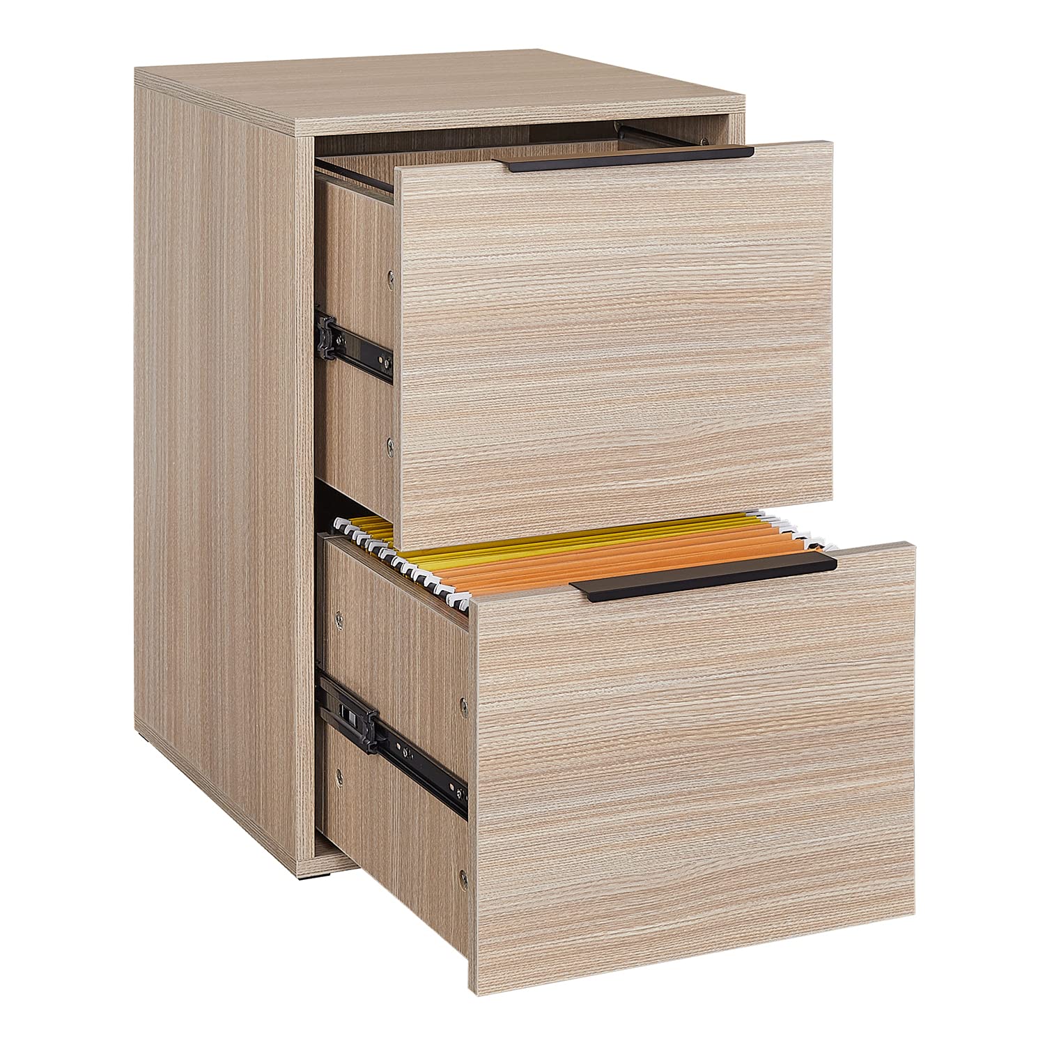 GREATMEET Wooden File with 2 Drawer, Vertical Storage Filing