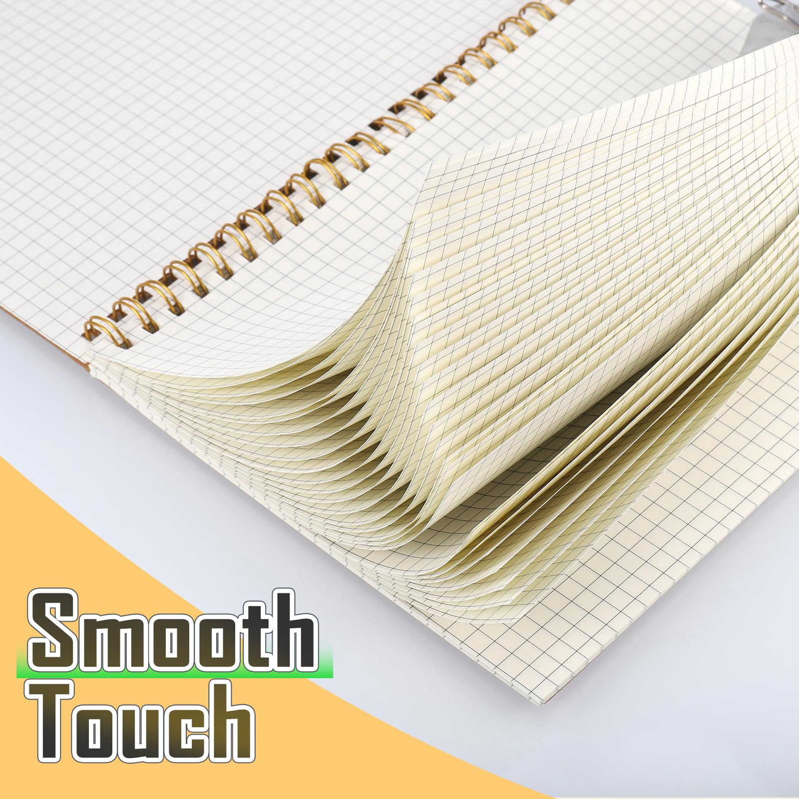 JIANTA 4 Pcs Squared Spiral Notebook A5, Graph Paper Notebooks - Image 3