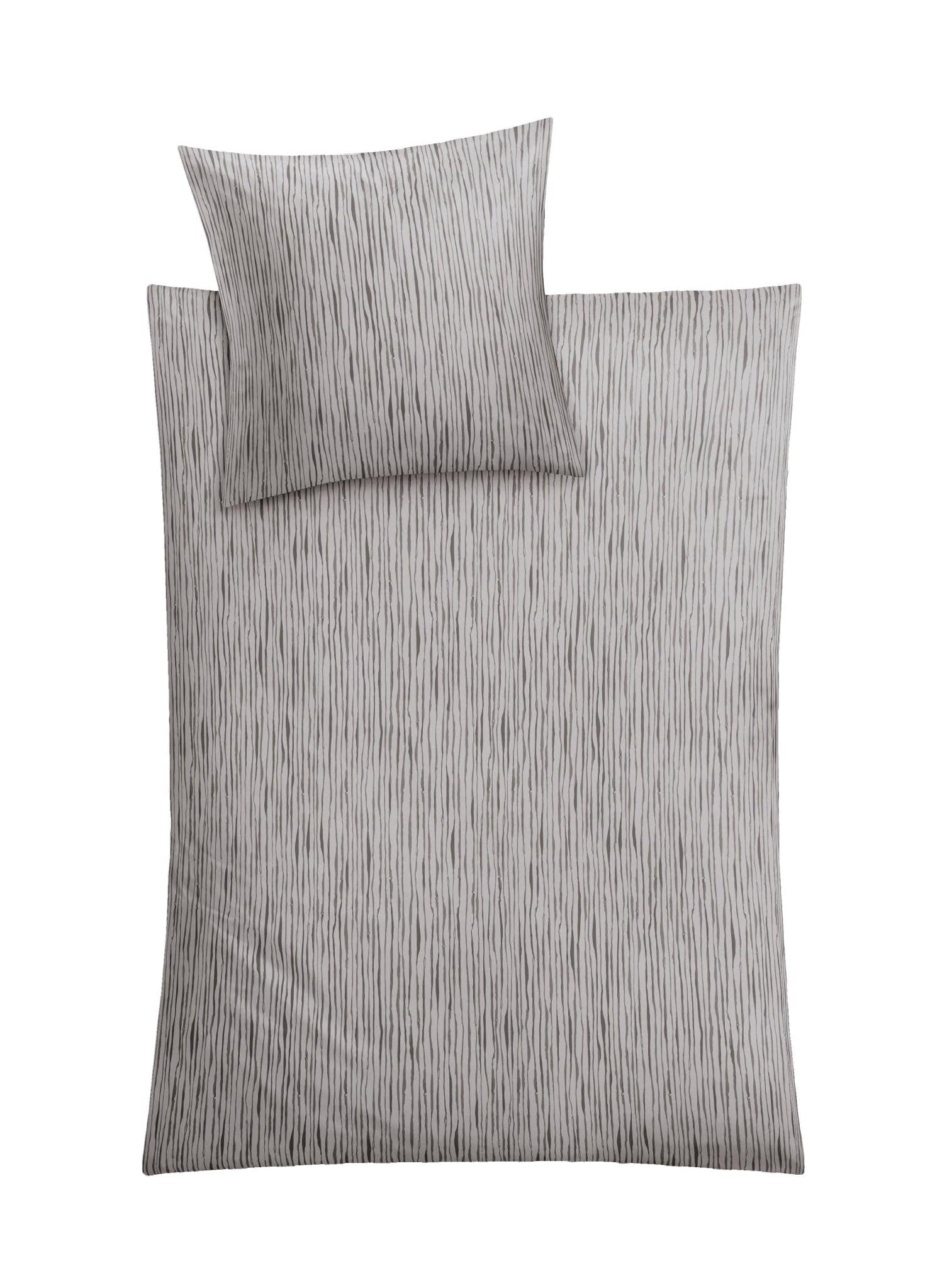 Juego de cama gris Kleine Wolke Mino de puro algodón suave y confort premium