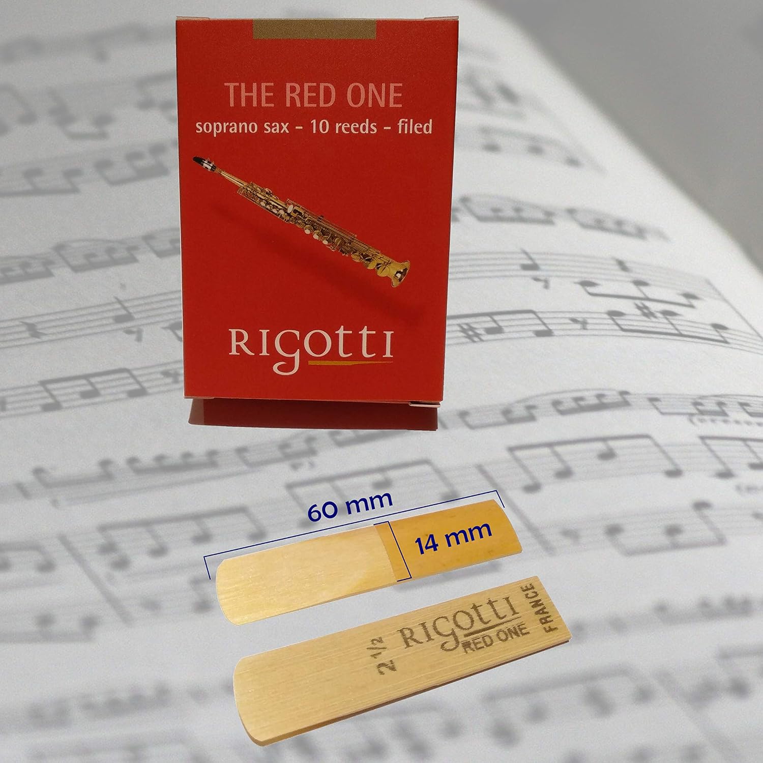 Rigotti RG.CSS Gold Classic Soprano Saxophone Reeds - 2.5 Strong (10-pack)