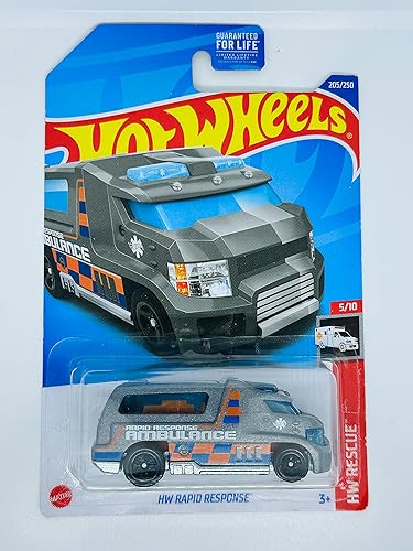Hot Wheels - Respuesta rápida HW - Gris - HW Rescue 5/10-205/250 - Embarca burbujas envueltas en una caja