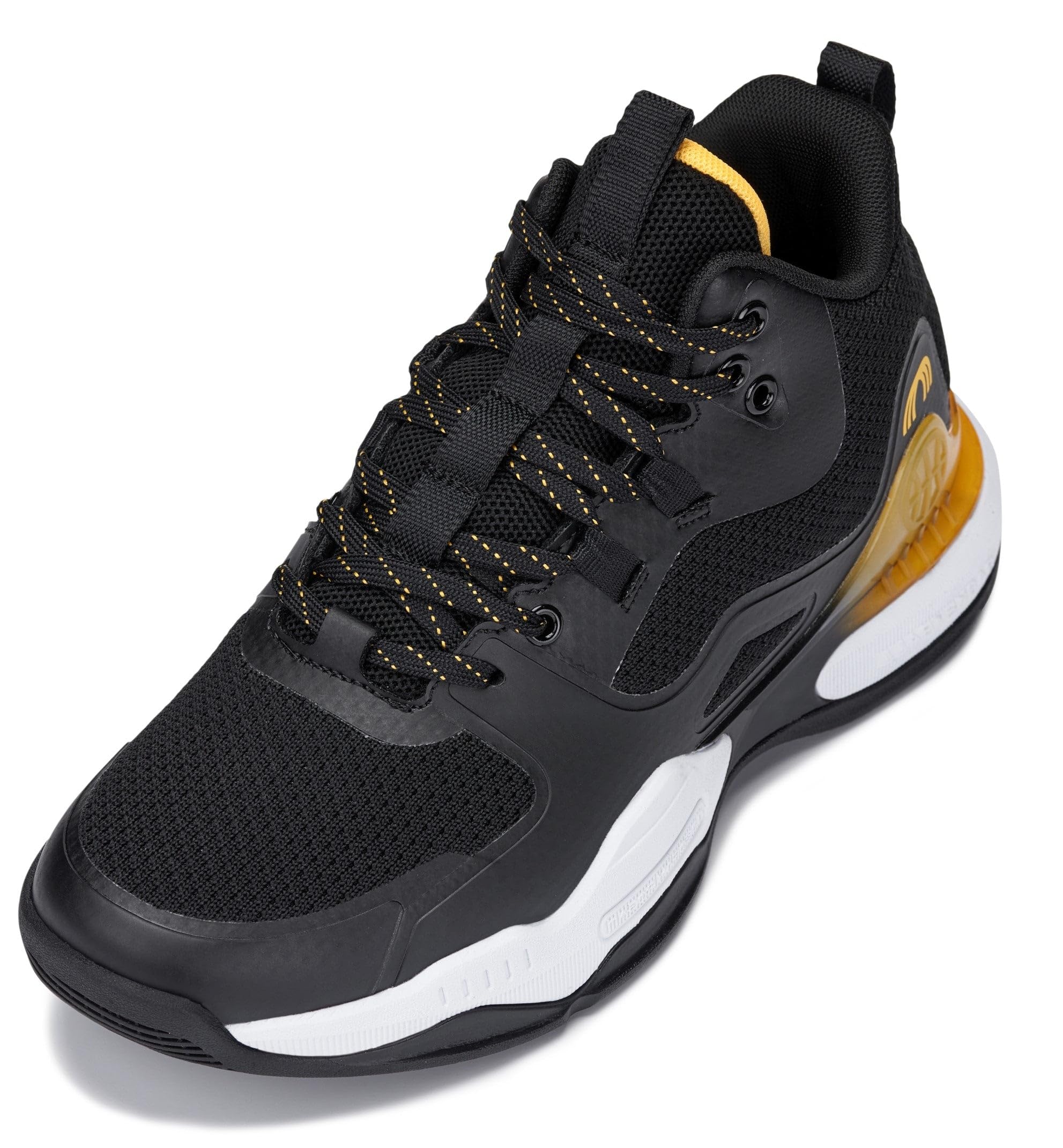 CALTO Men's Invisible Height Increasing Elevator Shoes - Basketball High-Top Sporty Sneakers - 3.0 Inches Taller