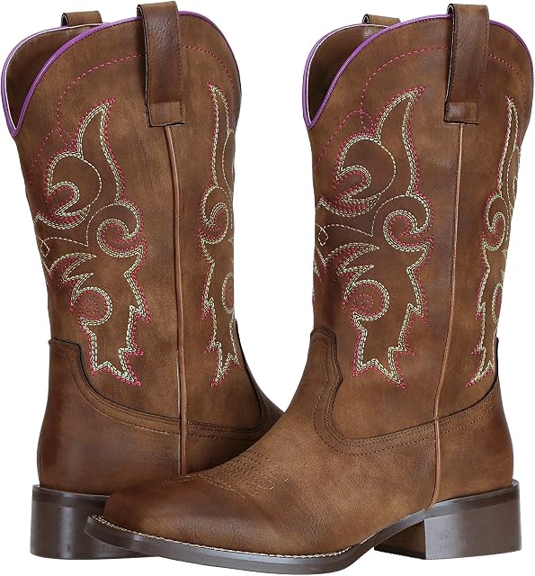 SheSole Western Boot cowboy boots for women square toe womens