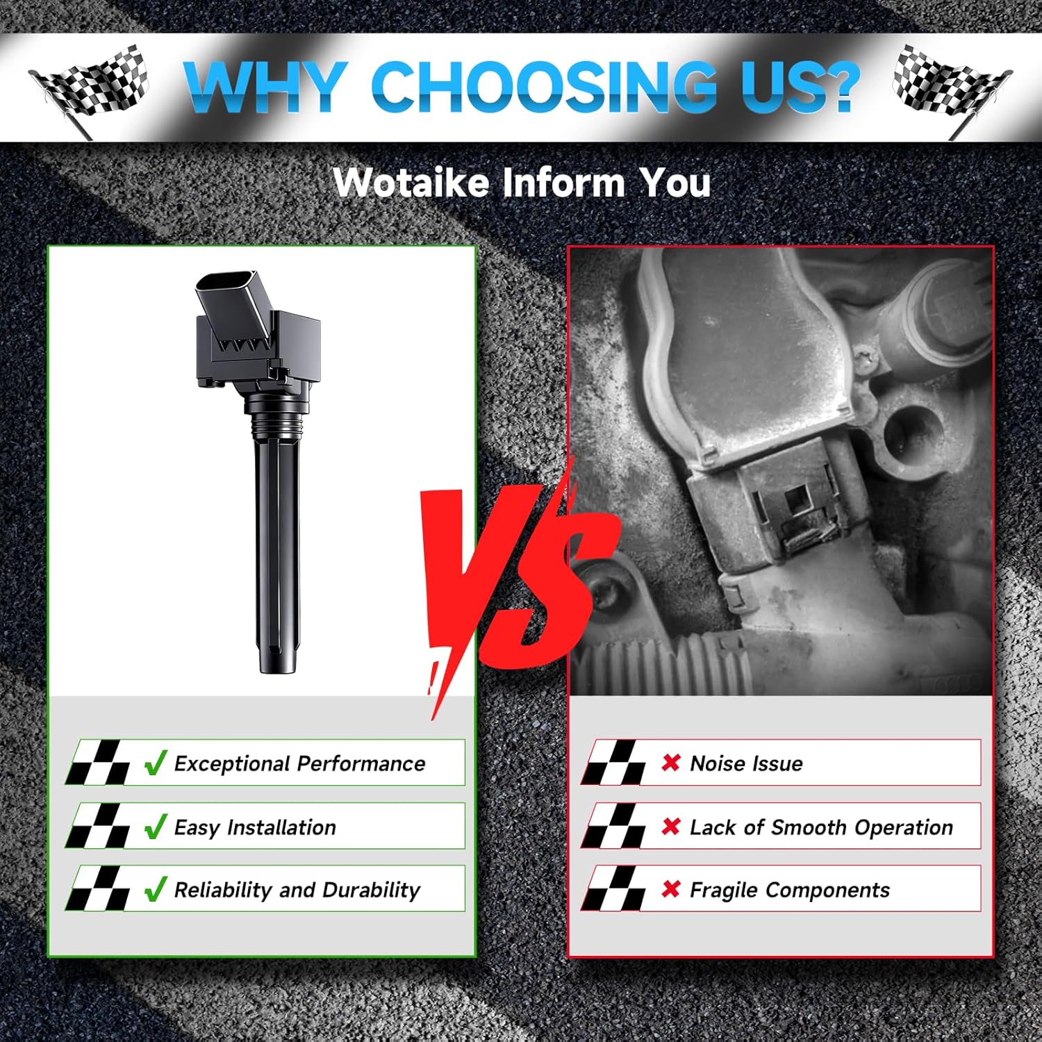 4-Pack 06J905110G Ignition Coil Packs - Compatible with Audi A4 A5 A6 Q3 Q5 Q7 Volkswagen Atlas Beetle Golf Jetta Passat Ti1guan - L4 1.8L 2.0L - Replaces # 06K 905 110K 06L 905 110C