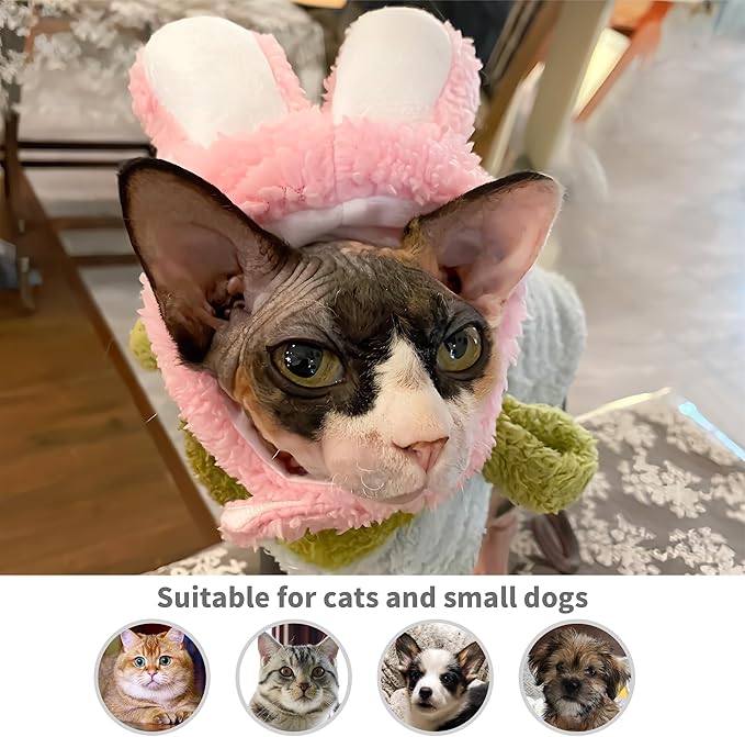 Sombrero de Conejo para Gatos y Perros Pequeños - Disfraz de Pascua Halloween Navidad miniatura 5