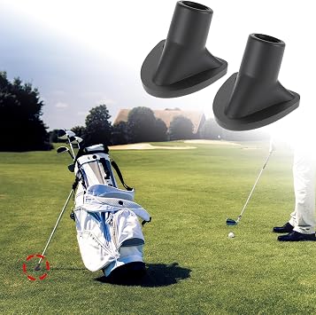 2 Pcs Golf Bag Stand Replacement Feet Wear-Resistent Golf Bag Stand Attachment Accessories Strong Grip Easy to Install, Inner Diameter 13mm