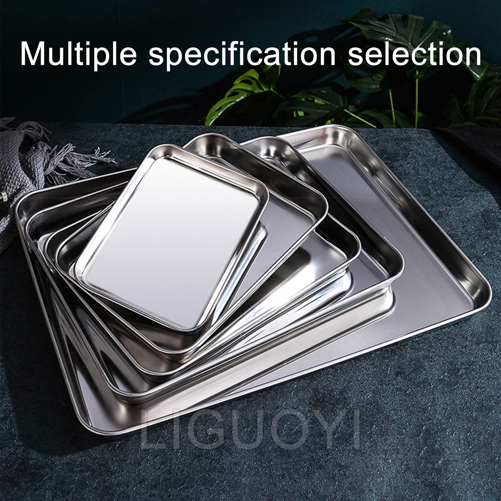 Teglia Forno Acciaio Inox 23.5x17.5x2.5cm - Antiaderente, Lavabile Lavastoviglie, Per Dolci E Arrosti - Foto 5