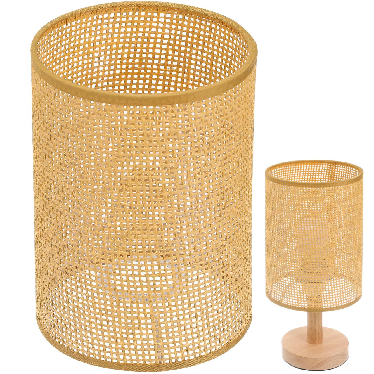 Angoily Vine Manzhu Rattan Lampshade for E27 Table Floor Lamp