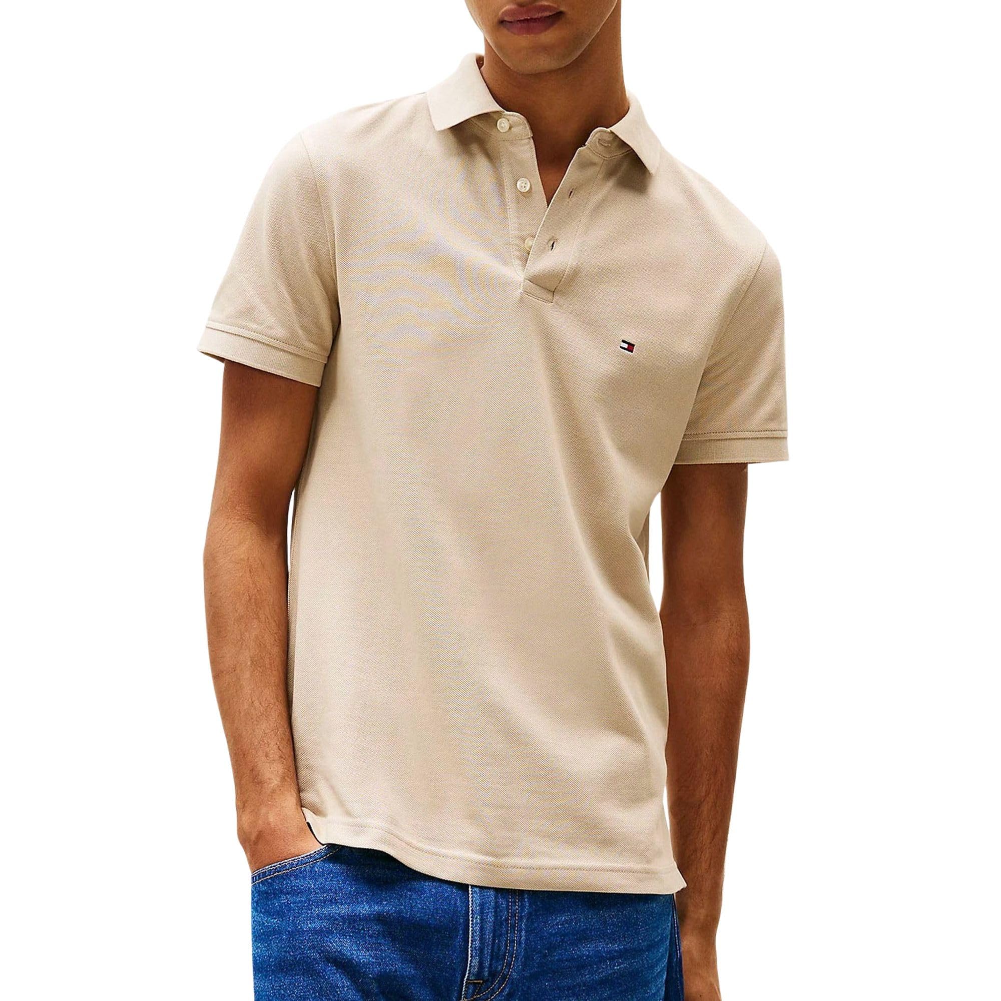 Tommy Hilfiger Męska koszulka polo, Khaki (drzewo sandałowe), M