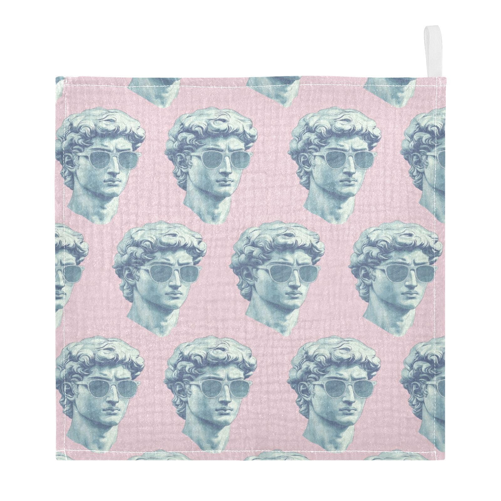 vvfelixl Baby Muslin Washcloths Statue of Davids Head Baby Burp Cloths Cotton Babys Face Towel for Newborn Infants Boys Girls Soft and Absorbent 11.8 X 11.8 in, 3 Pack