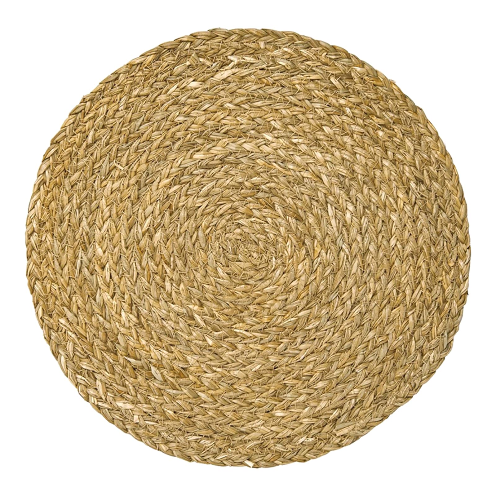Lot de 6 sets de table tissés ronds de 33 cm avec base antidérapante et facile d'entretien pour la cuisine