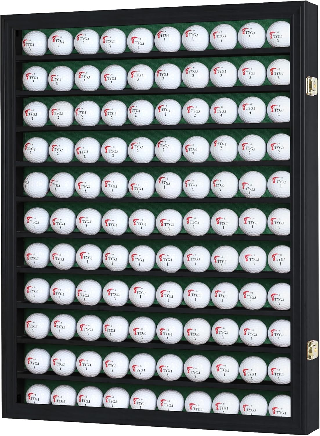 110 Golf Ball Display Case in Black Finish