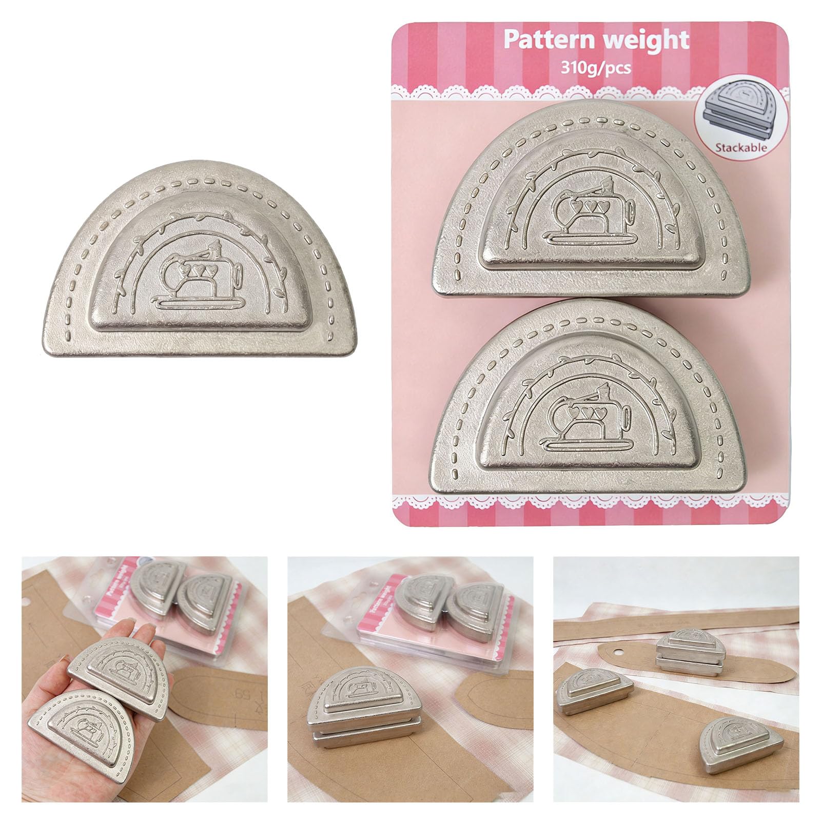 Peso de costura de hierro arcoíris, diseño ergonómico para un uso cómodo en actividades de costura y manualidades, peso de hierro retro de color arcoíris para decoración de manualidades en el hogar