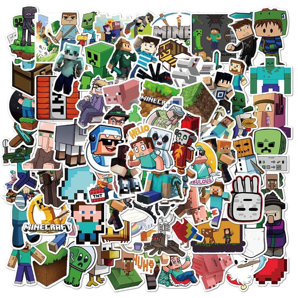 Buy Minecraft 100 Pcs Vinyl Waterproof Stickers for Laptop,Bumper,Water