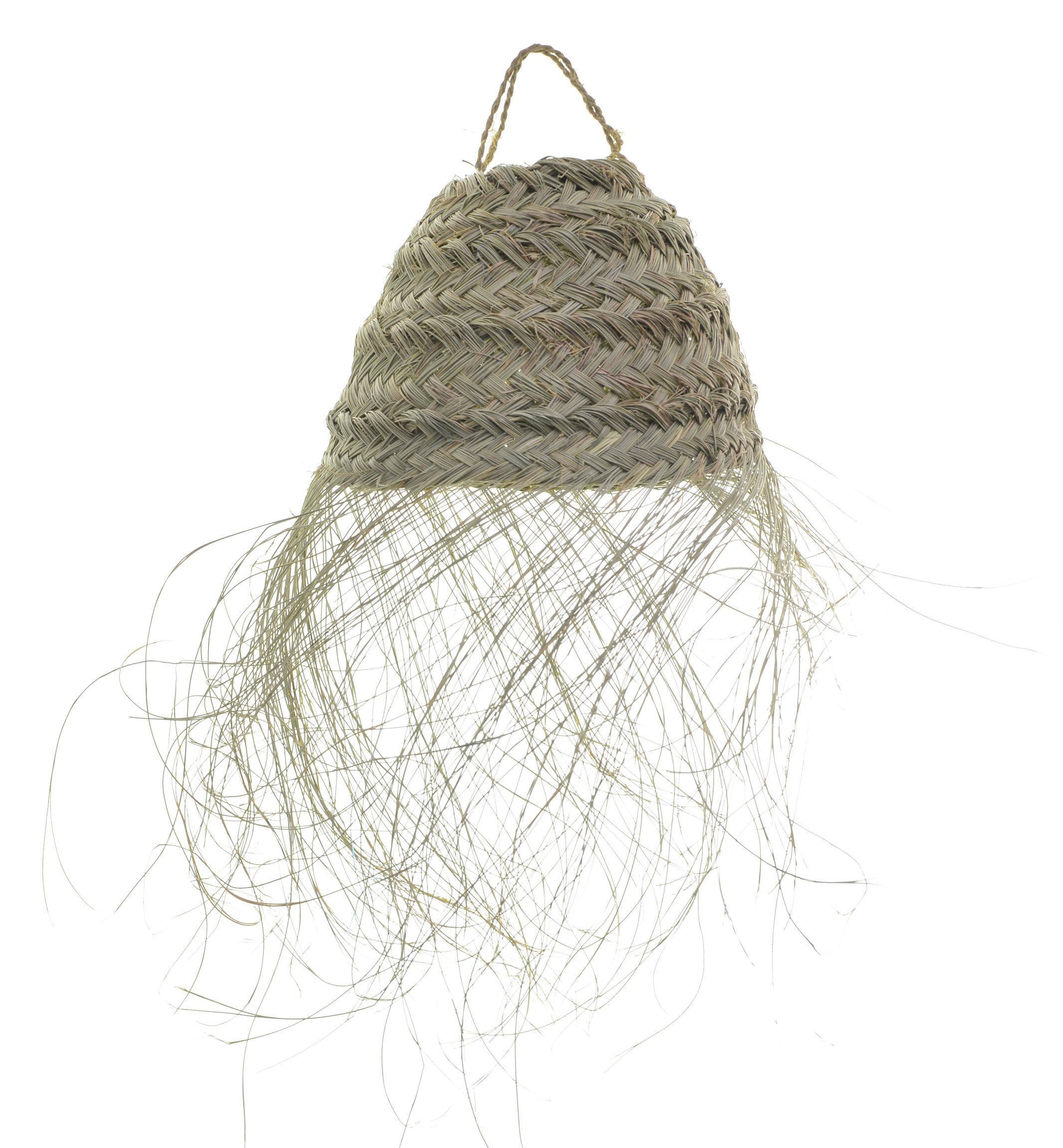 HERSIG - Tulipa Lampara Techo - Lampara de Techo de Esparto - Tulipas Lamparas - Lámpara Colgante Artesanal Estilo Rústico, Ideal para Decoración Boho en Salón, Comedor o Dormitorio - 30cm