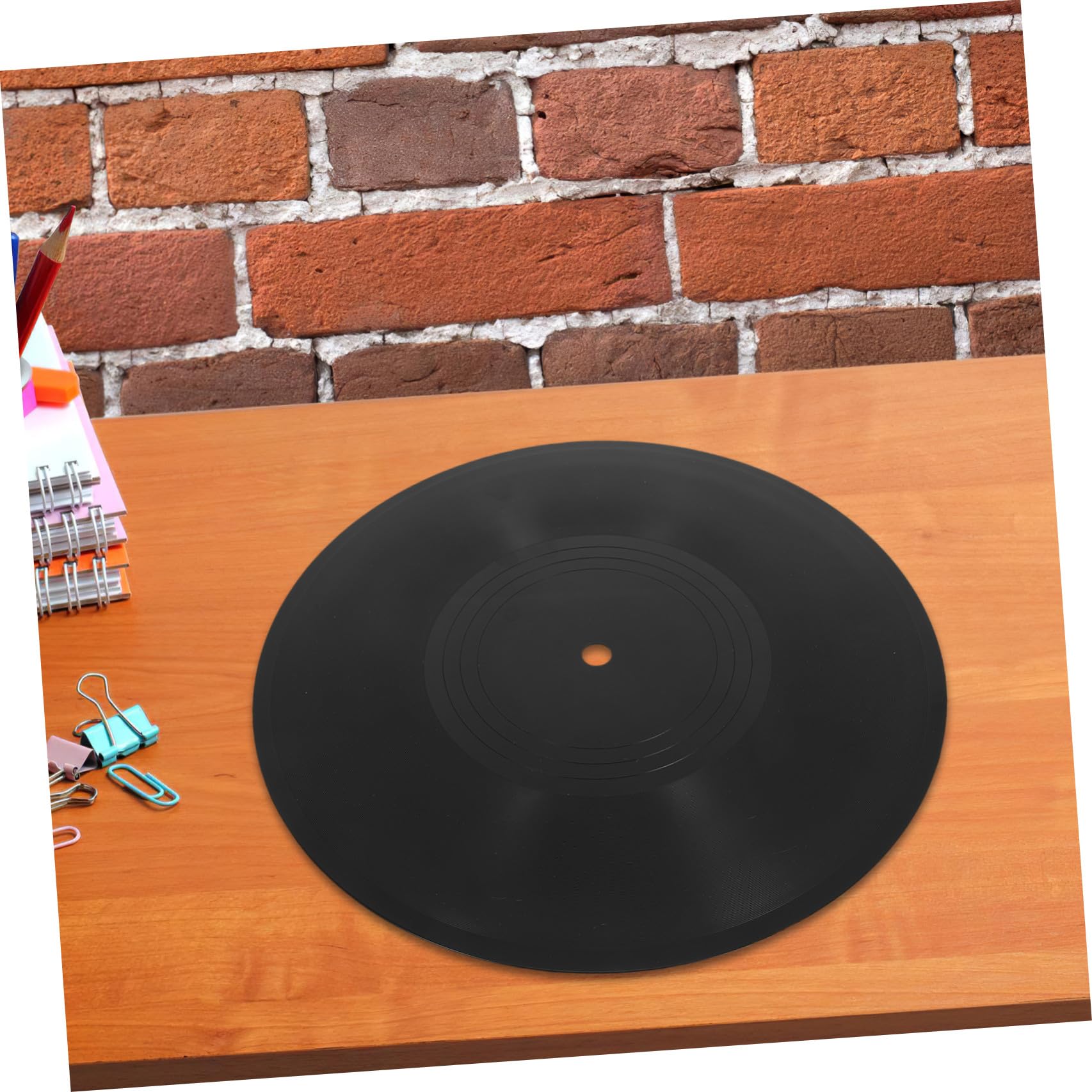 MAGICLULU Decorazione per Festa Musicale con Vinile Nero Retrò, Leggero e Facile da Installare, Set DIY con Pennarelli per Disegnare e Personalizzare
