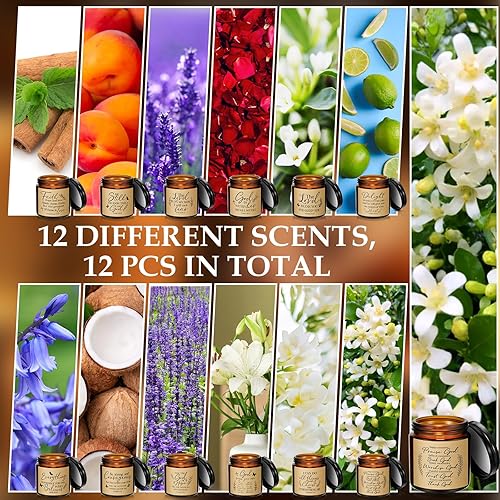 Miniatura 4 de 12 tarros cristianos de 3.5 onzas de velas perfumadas religiosas para mujeres, juego de velas de agradecimiento de graduación con versículo bíblico