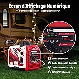 maXpeedingrods Groupe électrogène onduleur 3500 W avec surveillance à distance des données via application Bluetooth®, compatible avec camping-car, camping en plein air, sauvegarde pour la maison - 3