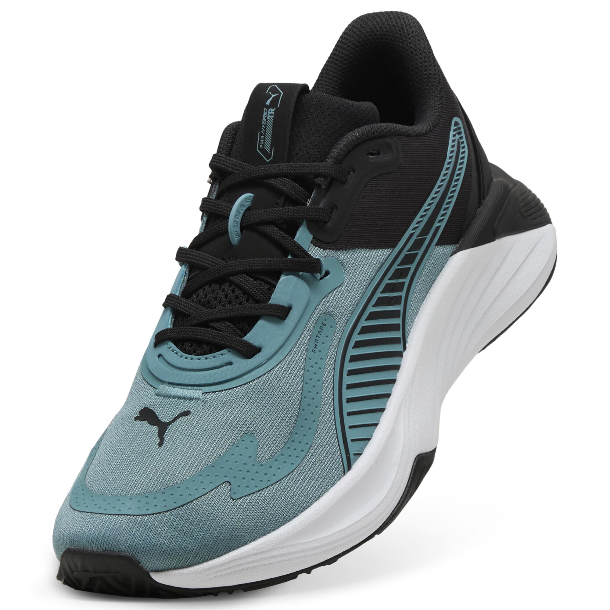 PUMA Unisex PWR Hybrid TR Cross Trainer, Morze Bałtyckie, niebieski - LUX Lime Black, 40 EU, Morze Bałtyckie Niebieski Lux Limonka PUMA Czarny, 41 EU