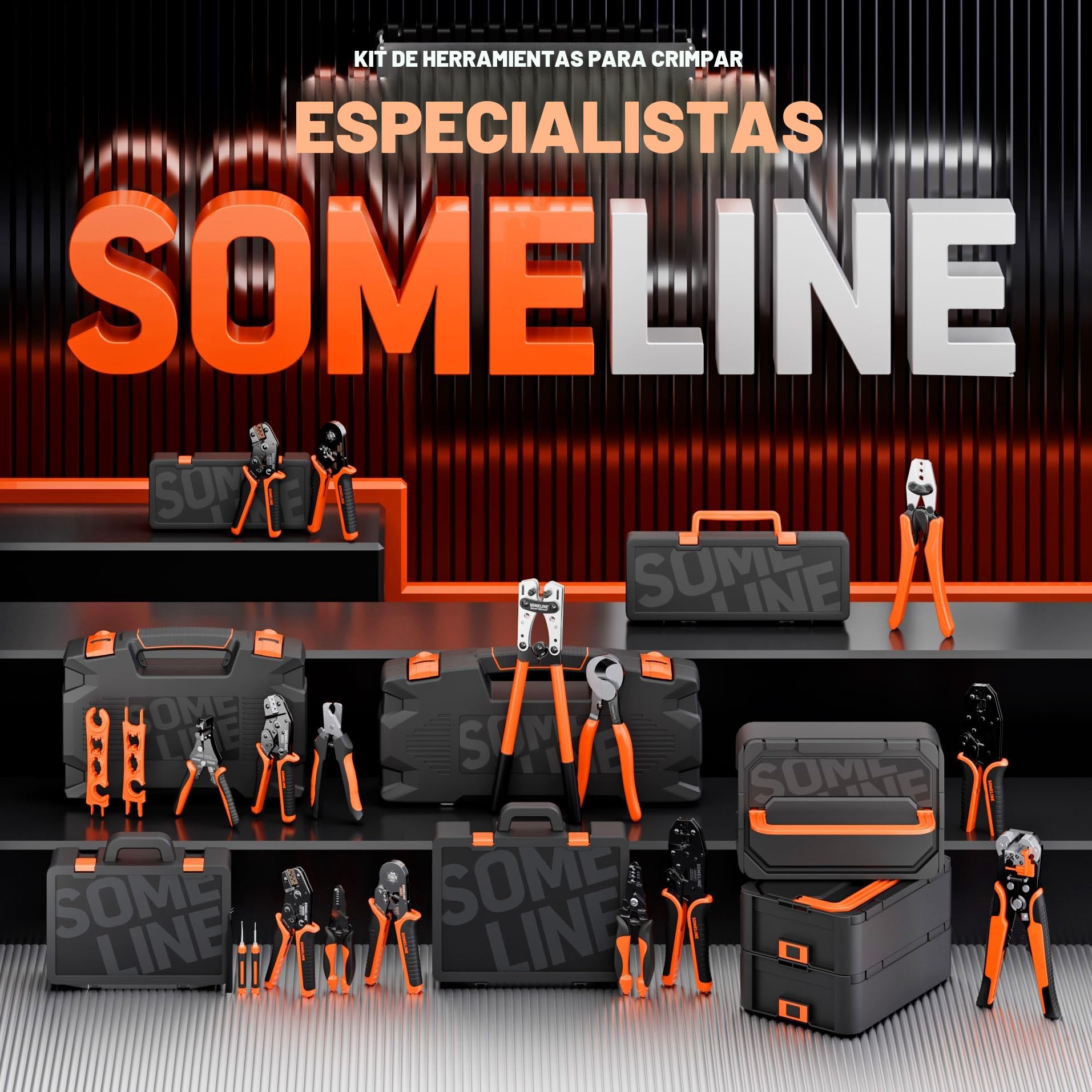 SOMELINE Crimpadora Terminales Cables Electricos, 9 tipos 0,25-10mm², Alicates Electricista, Herramientas Electricista, Alicates de Terminales Crimpadora, Ferramentas Terminales Eléctricos