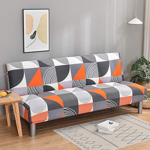 Miniatura 4 de Funda elástica para futón sin brazos, funda plegable para sofá, protector de muebles elástico para sofá plegable, para sofá cama plegable sin