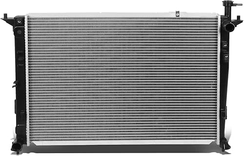 Miniatura 18 de DNA Motoring OEM-RA-2392 Radiador de enfriamiento de aluminio de 1 fila estilo OE compatible con 01-02 Kia Rio 1.5 AT, 25-1/2 pulgadas de ancho x
