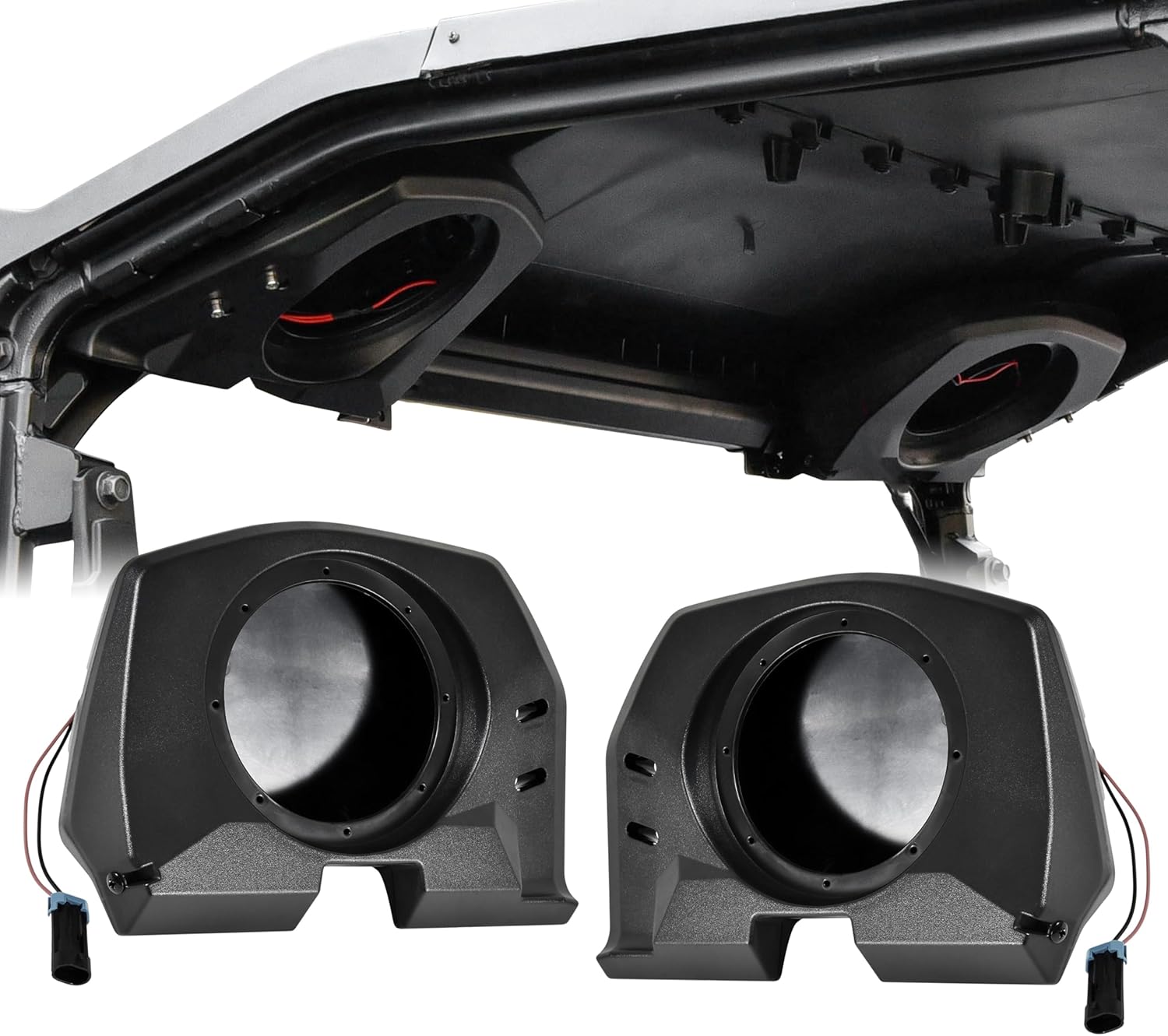 Rear Roof Speaker Housing Bracket with Mounts Support 6.5" Speakers Compatible with Polaris General 1000/4 1000/XP 1000/XP4 1000 2020-2025 Accessories (One Pair, Replace #2637784, 2637785)
